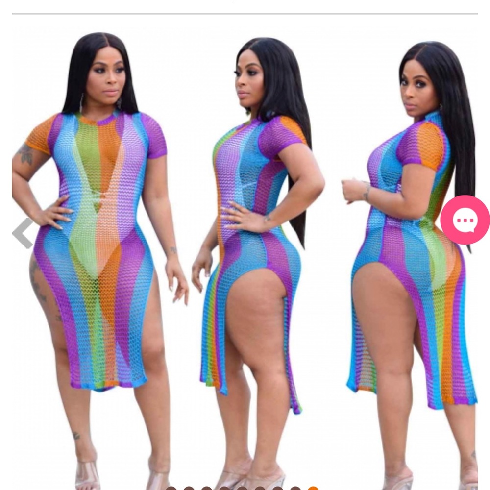 Multicolor swim cover up